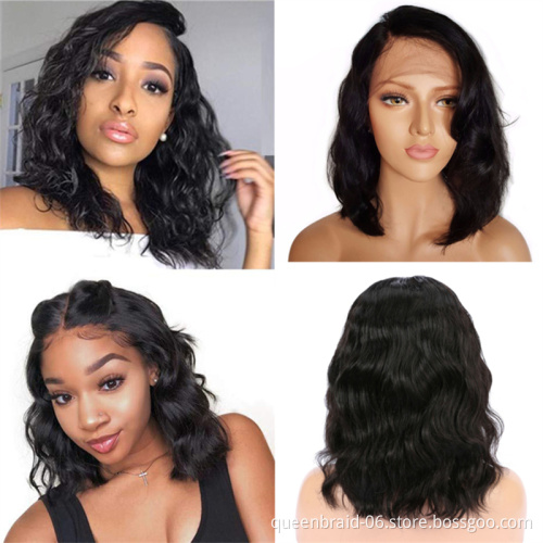 Body Wave Human Hair Lace Closure Wigs Brazilian Hair Lace Front Wig Pre Plucked with Baby Hair Short Wigs For Black Women